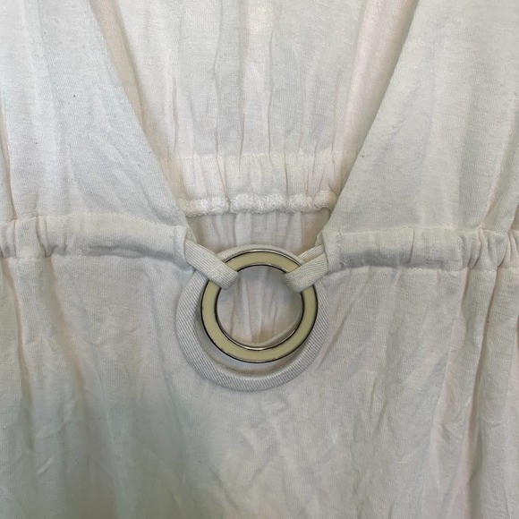 Perry Ellis XS/S White Deep V-Neck Beach Coverup Dress - Picture 2 of 4